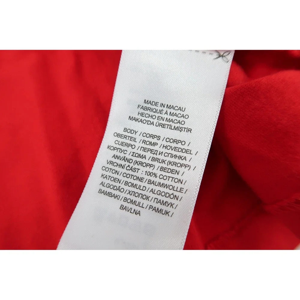 Polo Ralph Lauren T-Shirt Mens Large Red Polo Bear Winter Graphic Classic Fit